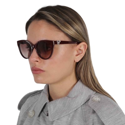 Pre-owned Chopard Brown Gradient Cat Eye Ladies Sunglasses Sch317s 09fh 55 Sch317s 09fh 55