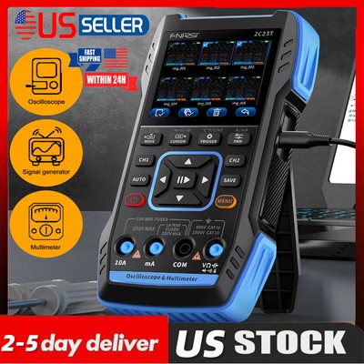 2C23T Handheld Digital Oscilloscope Multimeter+Function Signal Generator 3000mAh