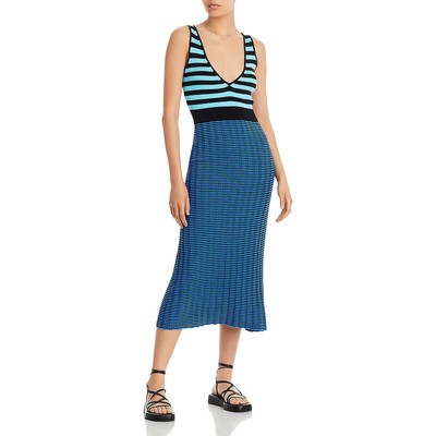 Летнее макси-платье на бретелях в синюю полоску от Proenza Schouler, M BHFO 3386