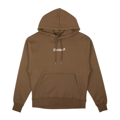 NWT SINCLAIR Brown Pullover Logo Hoodie Sweatshirt Size XL
