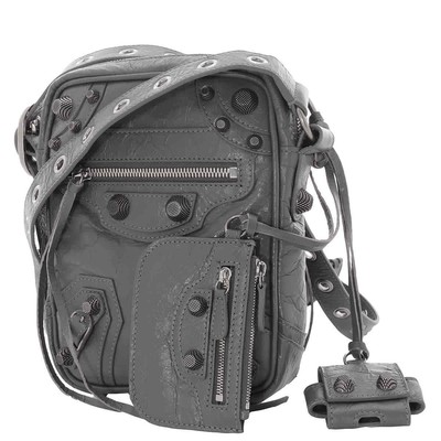 Pre-owned Balenciaga Le Cagole Men Crossbody Bag In Dark Grey 719065 210kr 1404 In Gray