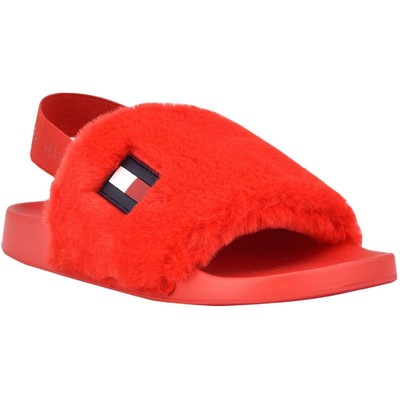 

Женские босоножки Tommy Hilfiger Hahna Red Logo с ремешком на пятке 7 Medium (B,M) BHFO 4501, Красный, Hahna