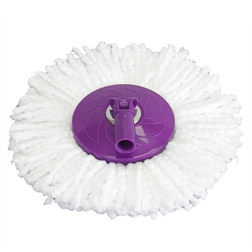 Mop Bucket Set Rolling Spin + 2x Easywring Microfiber Mop Head Replacement