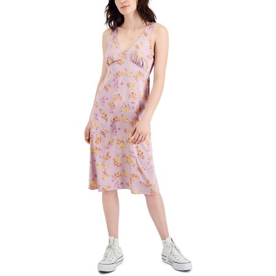 

Женское фиолетовое платье миди из икры с цветочным принтом Hippie Rose Juniors  BHFO 6838, Iris floral