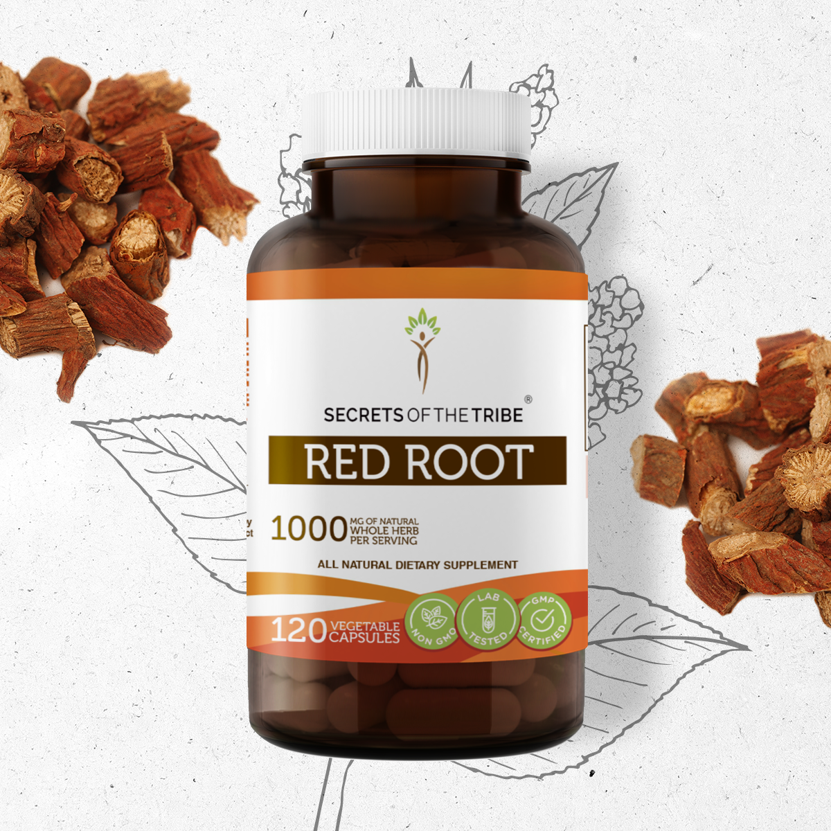 Secrets Of The Tribe Red Root Capsules, 500 mg