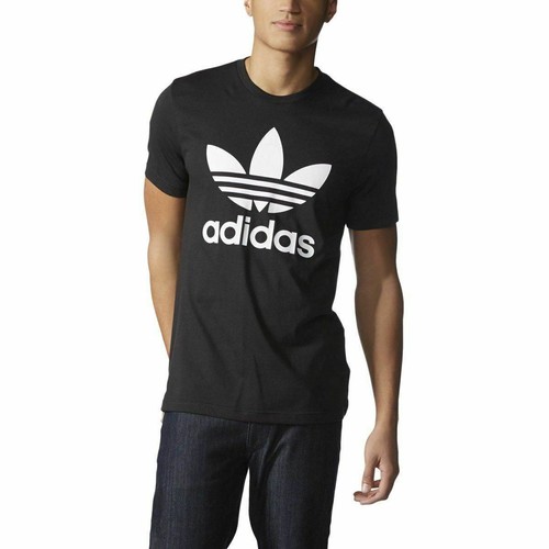 

[AJ8830] Мужская футболка с трилистником Adidas Originals, Черный