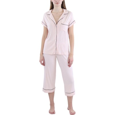 Eberjey Женская розовая удобная ночная одежда из 2 предметов, комплект с брюками для отдыха, плюс S BHFO 3706