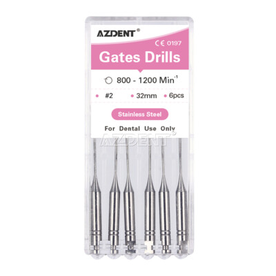Vakker Dental Endo Stainless Steel Peeso Reamers Gates Glidden Drill 32mm #1-6
