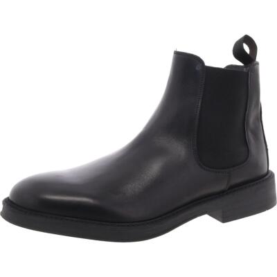 To Boot New York Mens WILFORD Black Leather Chelsea Boots 7 Medium (D) BHFO 5476