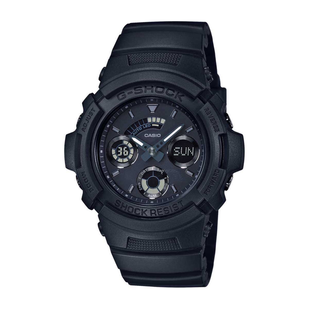 Casio G-Shock Mens Watch AW591BB-1A AW-591BB-1ADR Digital-Analogue Black 4549526126345 | eBay