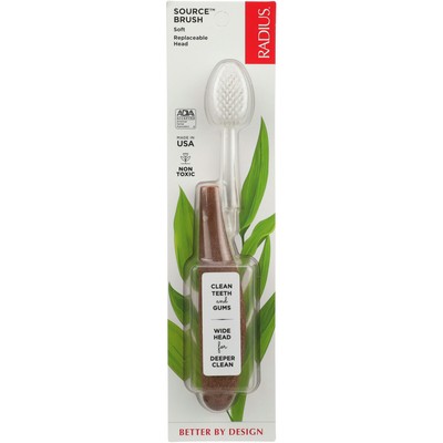 Radius Source Brush Toothbrush Soft Replaceable Hand 1 Unit 6 Pack Bulk Case