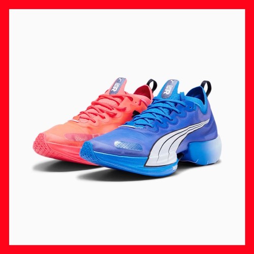 Pre-owned Puma Fastr Nitro Elite Running Blue Red Running Shoes 195336-08 Mens Size 7