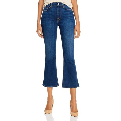 7 For All Mankind Женские укороченные джинсы зауженного кроя синего цвета с высокой талией 26 BHFO 1565