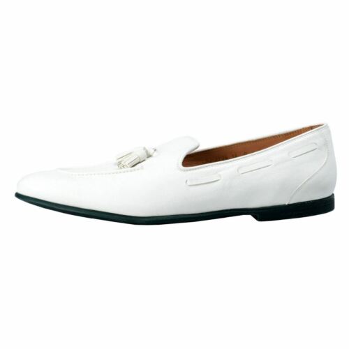 Pre-owned Ferragamo Salvatore  "riva" Leather Loafers Shoes 7 8 8.5 9 10 10.5 11 D Ee In White