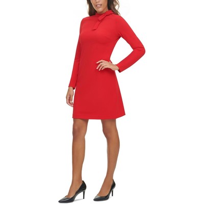 Женское красное вечернее платье Calvin Klein с длинными рукавами Gown Petites 0P BHFO 9308