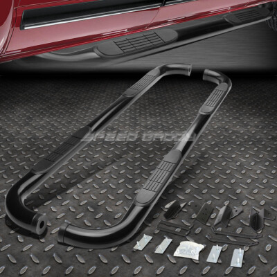 ДЛЯ 01-03 FORD F150 CREW/SUPERCREW CAB ЧЕРНАЯ ПОДНОЖКА С 3-СТОРОННЕЙ СТУПЕНЬЮ NERF BAR