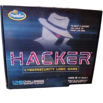 HACKER Cybersecurity Logic Thinkfun STEM 120 Challenges Board Game Ages 10-Adult