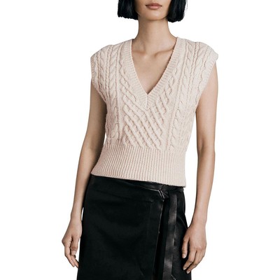 Rag & Bone Женский вязаный свитер Elizabeth Ivory из полушерстяной смеси, жилет-топ S BHFO 0982