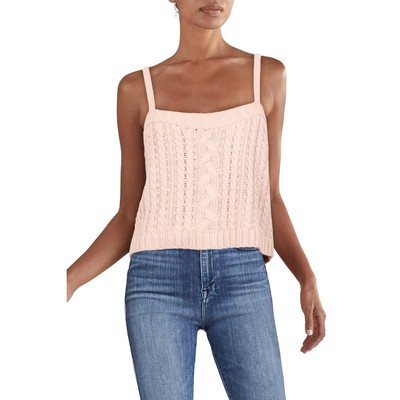 

Женский вязаный укороченный топ на бретелях Aqua с ребристой отделкой, свитер Shell BHFO 6459