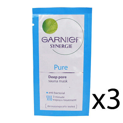 Viso Maschera Garnier Synergie Antibatterico Detergente Puro Profondo Pori Sauna