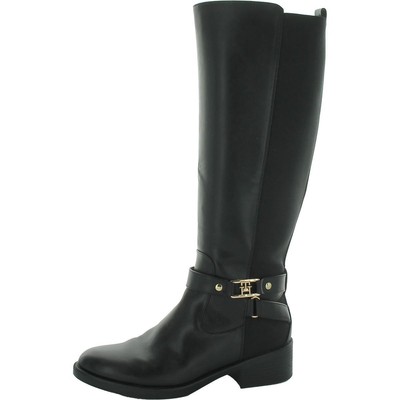 Tommy Hilfiger Womens Black Slip On Knee-High Boots 7.5 Medium (B,M) BHFO 7396