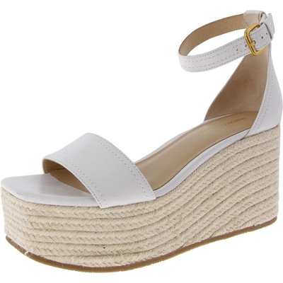 Veronica Beard Womens GIANNA White Wedge Sandals Shoes 7 Medium (B,M) BHFO 5553
