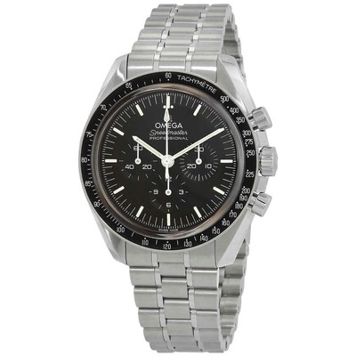 Мужские часы Omega Speedmaster с хронографом с ручным ветром и черным циферблатом 310.30.42.50.01002