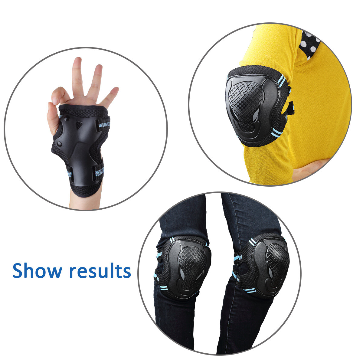 Adult Wrist Elbow Knee Pads Skateboard Roller Skate Bike Protective Gear Guard