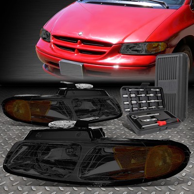 ДЛЯ 96-00 GRAND CARAVAN VORAGER ДЫМЧАТЫЙ КОРПУС, ЯНТАРНЫЕ БОКОВЫЕ ФАРЫ + НАБОР ИНСТРУМЕНТОВ