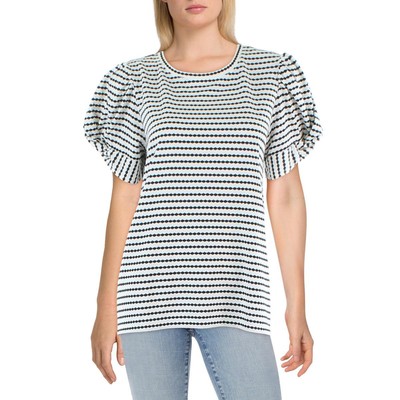 Женская блузка с черно-белым жаккардовым принтом Anne Klein XS BHFO 7300