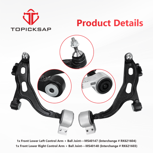 2Pc Front Lower Control Arm Ball Joint for 2005-2007 Freestyle Five Hundred AWD