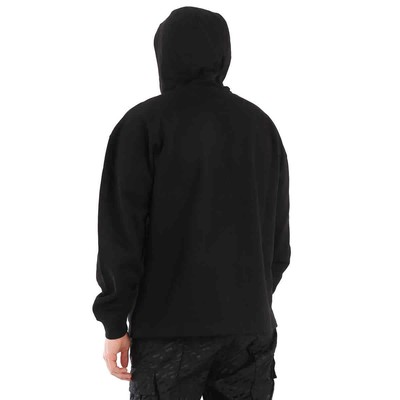 Pre-owned Versace Men's Black Embellished Medusa-print Hoodie