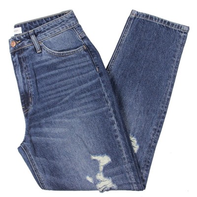

Женские синие джинсы скинни Flying Monkey с высокой посадкой и манжетами  BHFO 0050, Medium blue, Y3743