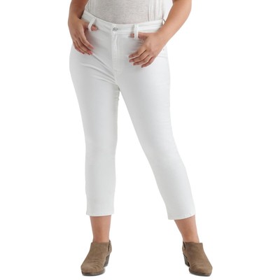 Укороченные джинсы с высокой посадкой Lucky Brand Womens Emma White Denim Plus 20W BHFO 6610