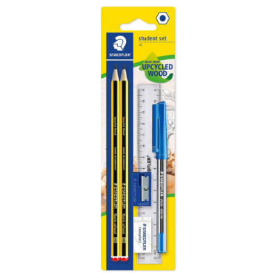 Staedtler Noris School Pencil Student Set of 2 HB Pen Ruler Eraser & Sharpener