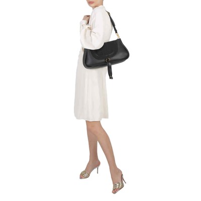 Pre-owned Chloé Chloe Black Leather Marcie Clutch Bag Chc23ss601j89001