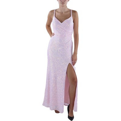 Женское розовое вечернее платье NW Nightway с рюшами и блестками, 10Р BHFO 7972