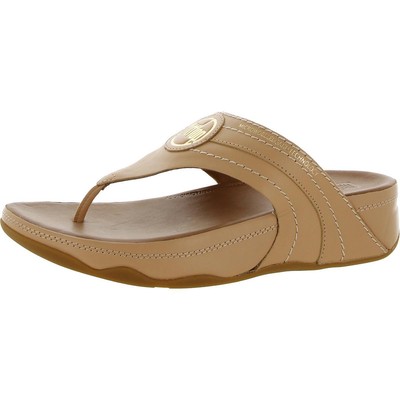 

Fitflop Womens WALKSTAR Tan Slip On Thong Sandals Shoes 7 Medium (B,M) BHFO 1961, Бежевый, WALKSTAR