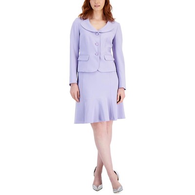 Le Suit Womens Purple Above Knee Office Work Wear A-Line Skirt 14 BHFO 4694