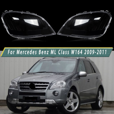 For Mercedes Benz W164 ML ML350 W164 2009 -2011 Pair Headlight Lens Cover L&R
