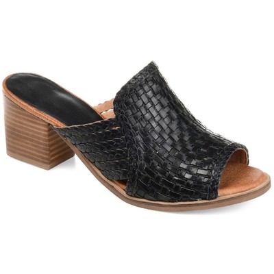 

Женские кожаные сандалии-мулы Journee Collection Keeva BHFO 0595, Черный, Keeva