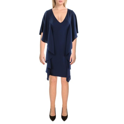 Женское темно-синее полуофициальное мини-платье-сорочка Lauren Ralph Lauren 16 BHFO 6584