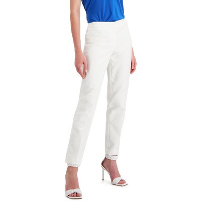 Женские белые брюки Anne Klein с высокой посадкой по щиколотку Petites 12P BHFO 8941