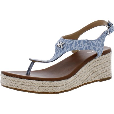 

Женские синие босоножки на танкетке MICHAEL Michael Kors 10 Medium (B,M) BHFO 8707, Синий