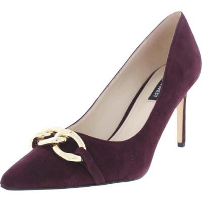 

Женские кожаные туфли-лодочки Nine West Ezzie без застежек с острым носком BHFO 8026, Ezzie