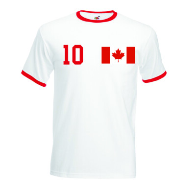 Youth Designz Herren T-Shirt Kanada mit WUNSCHNAME + NUMMER Trikot WM Canada FUN