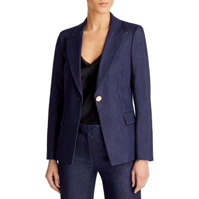 

Kobi Halperin Womens Hana Navy Workwear Dressy One Button Blazer  BHFO 9200