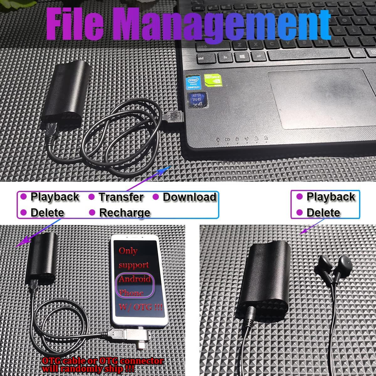 16GB 500Hr Digital Voice Recorder Magnetic Mini Voice Activated Dictaphone MP3