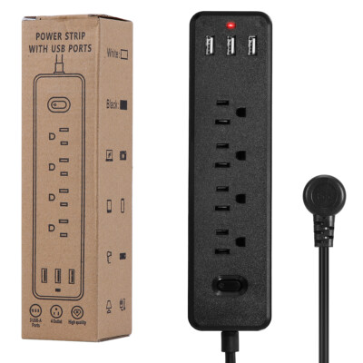 4/8 Outlet Wall Mountable USB Surge Protector Power Strip USB Ports Type C Plugs