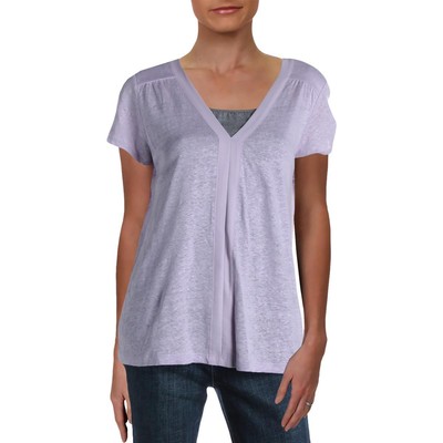 

Женская фиолетовая футболка Sanctuary на каждый день с v-образным вырезом  BHFO 4629, Charming lilac